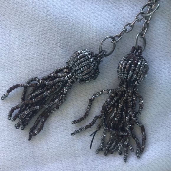 ART DECO ERA BAKELITE BELT with STEEL BEADED TASSELS - Picture 5 of 6